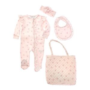 Shabby Chic  4Pc Footie Set, Pink